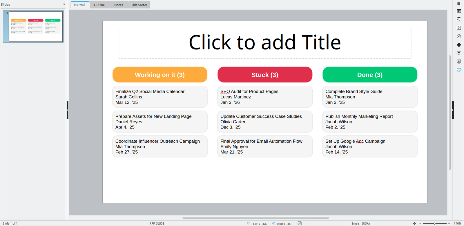 Kanban Slide Example