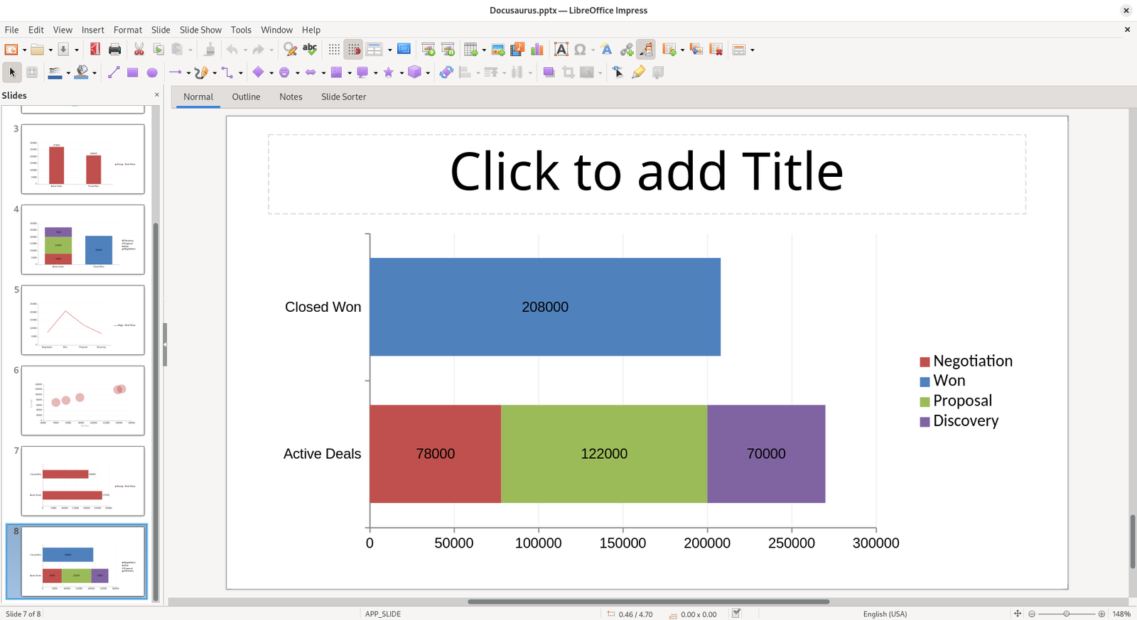 Stacked Column Slide Example